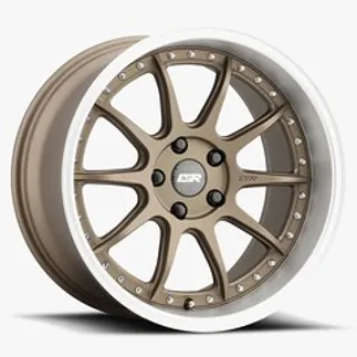 ESR CS12 18X9.5 ET35 (5X100 / 72.56) - Matte Bronze - Machined Lip